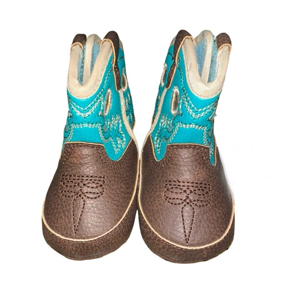 Ariat Infant Lil' Stompers Boston Western Infant Baby Boots Size 00 - Picture 2 of 12